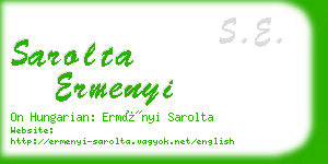 sarolta ermenyi business card